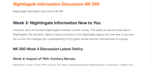 nightingale information discussion nr 390