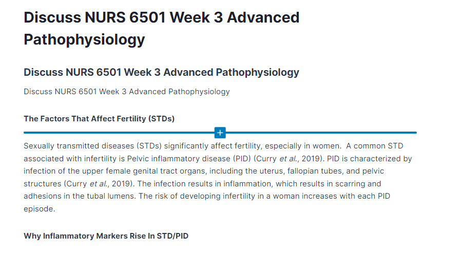 Discuss NURS 6501 Week 3 Advanced Pathophysiology