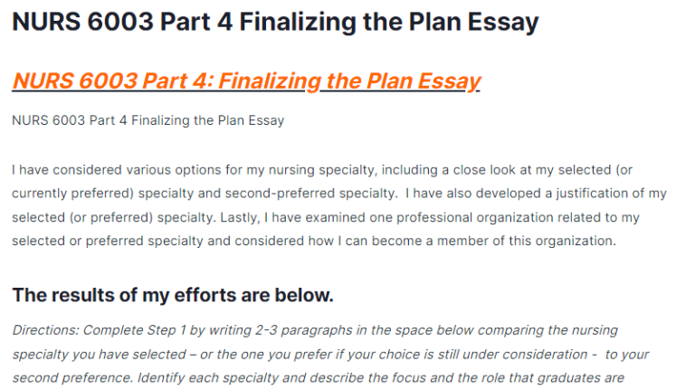 after nursing degree what is your plan essay