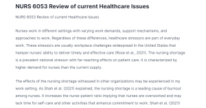 nurs 6053 review of current healthcare issues