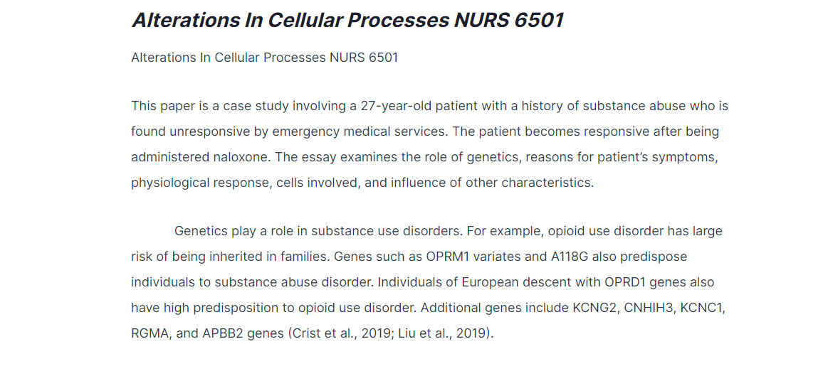alterations in cellular processes nurs 6501 alterations in cellular processes nurs 6501