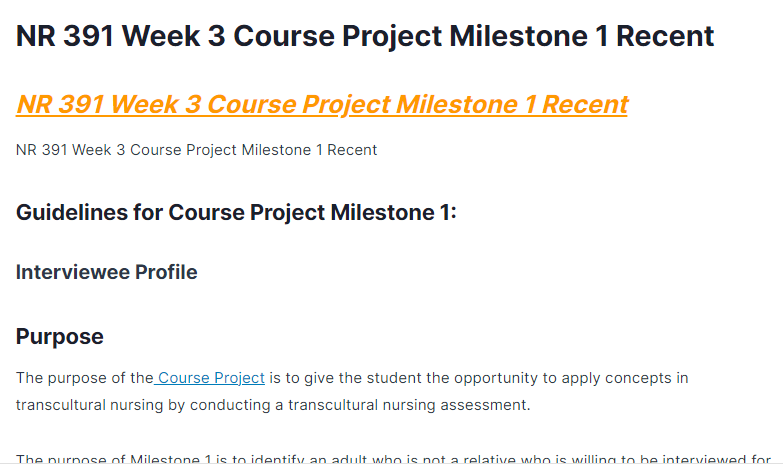 nr 391 week 3 course project milestone 1 recent