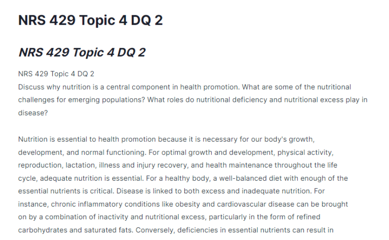NRS 429 Topic 4 DQ 2