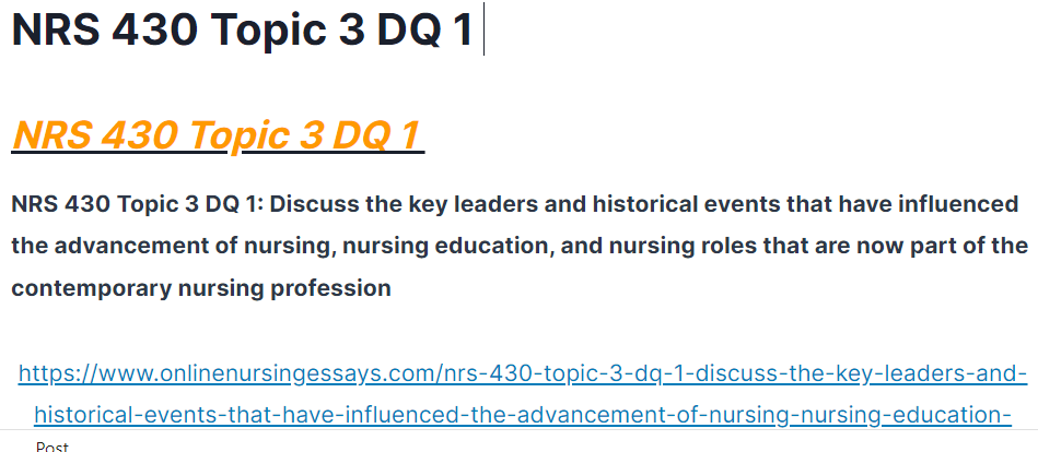 NUR 513 Topic 3 DQ 1 Identify a population that you will likely serve as an advanced registered nurse that you think is particularly vulnerable to issues of health disparities/inequity