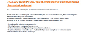 hca 230 week 9 final project interpersonal communication presentation