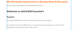 nr 392 quality improvement in nursing week 8 discussion