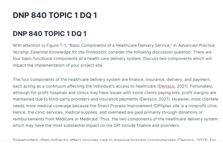 DNP 840 TOPIC 1 DQ 1