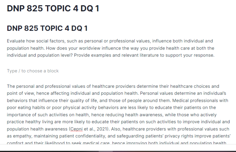 DNP 825 TOPIC 4 DQ 1