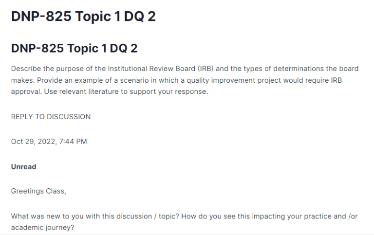 DNP-825 Topic 1 DQ 2
